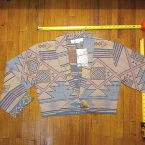 Flashback Vintage Geometric Patterned Jacket